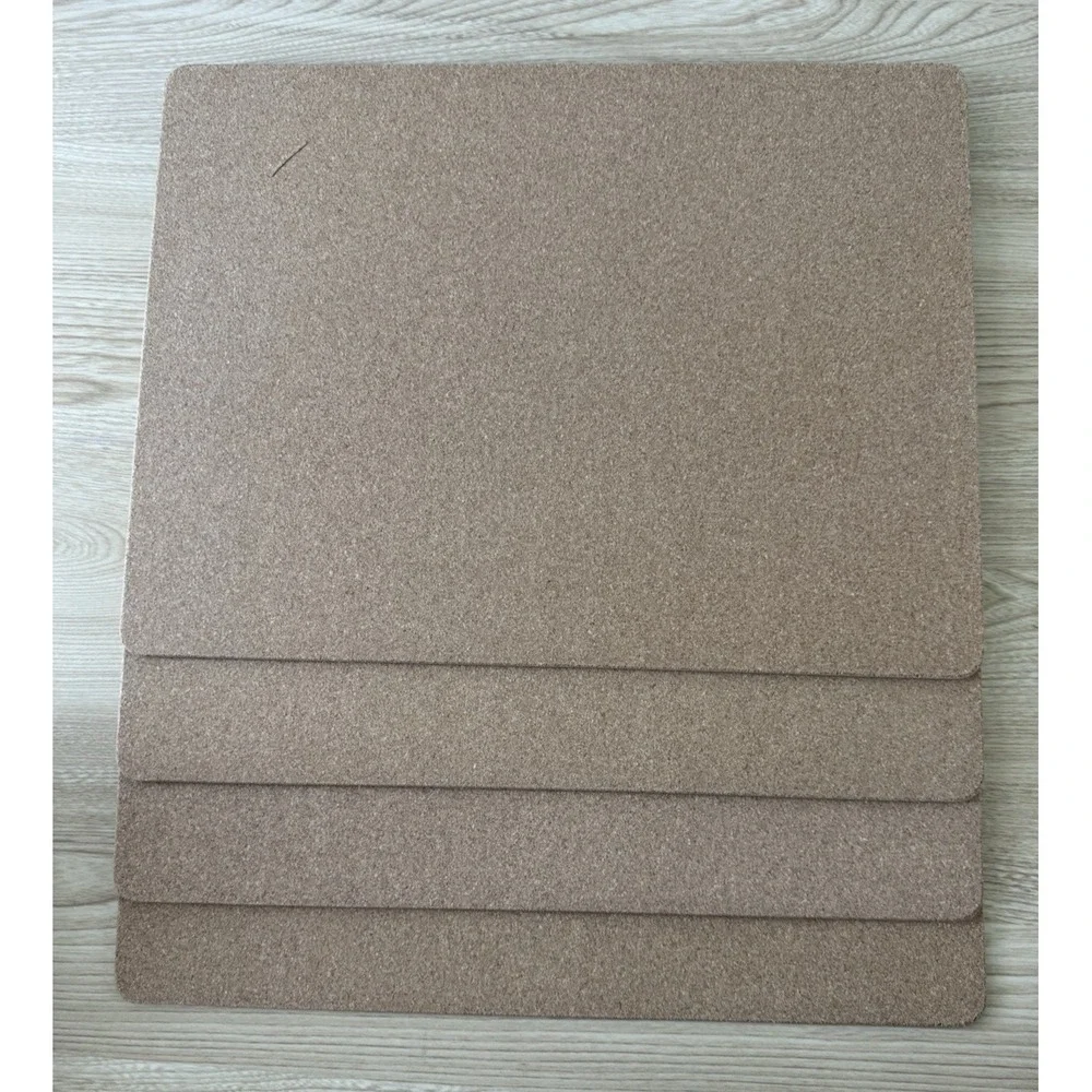 Cork Non-Slip Placemat Set of 4 Pumpkin Fall Thanksgiving, Orange/White/Green